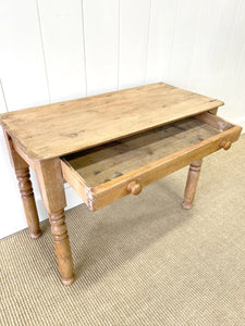 A Low English Country Pine Console Table