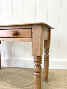 A Low English Country Pine Console Table