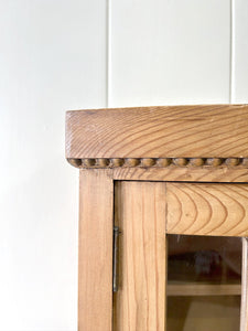 A Charming Pair of Antique Pine Nightstands with Upper Cabinets