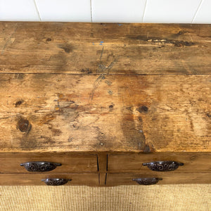 A Large Antique English Bank of Drawers Sideboard or Server c1890