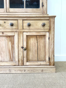 A 19th Century English Pine Bookcase Cabinet or Hutch