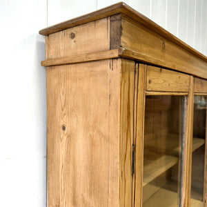 A 19th Century English Pine Small Glazed Bookcase