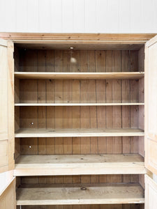 A Large 19th Century English Pine Housekeeper's  Cupboard