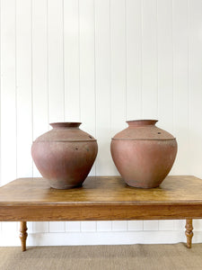 Pair of 19th Century Monumental Olive Jars