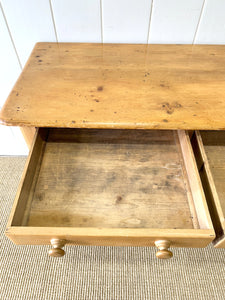 An English Country Pine Console Table