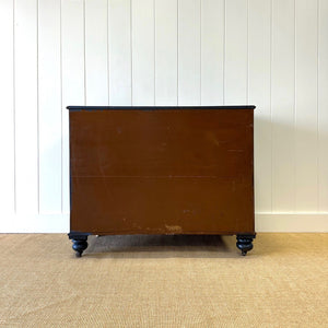 A Navy Blue English Pine Chest of Drawers Dresser c1890