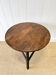 An Antique English Cricket Table 33" Round