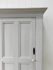 A Gray Painted Housekeepers Cupboard Cabinet