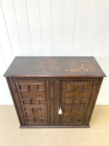 An Antique English William III Oak Clothes Cupboard