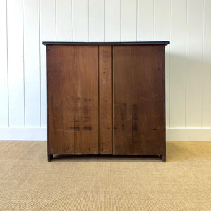 A Dark Blue English Pine Chest of Drawers Dresser c1890