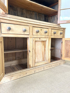 A 19th Century English Pine Bookcase Cabinet or Hutch