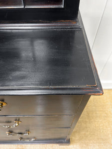 A Large and Early 19th Century Ebonized English Bookcase