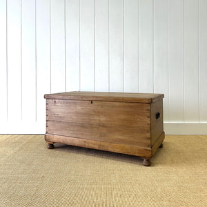 An English Pine Blanket Box or Toy Box Coffee Table c1890