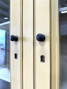 A 19th Century English Painted Pine Bookcase Cabinet or Hutch