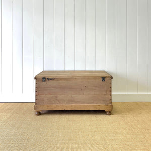 An English Pine Blanket Box or Toy Box Coffee Table c1890