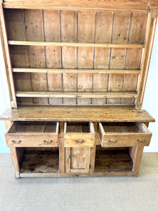 A Gorgeous 19th Century Pine Welsh Dresser or Cupboard