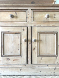 An Early 19th Century Monumental Pine Welsh Dresser or Cupboard