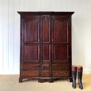 A Beautiful English 18th Century Georgian Oak Tack Cupboard