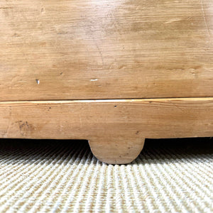 A 19th Century English Pine Linen Press Cupboard with Porcelain Knobs