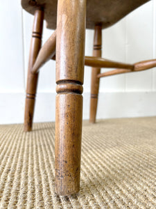 A Pair of Stick Back Elm Windsor Chairs with Natural Finish