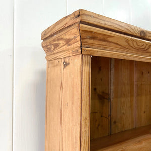 A Large Rustic Pine Welsh Dresser or Cupboard