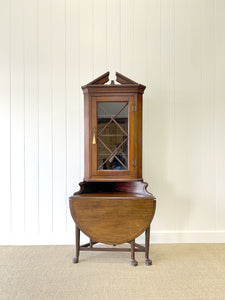 A Georgian Mahogany Corner Cupboard Drop Leaf Table