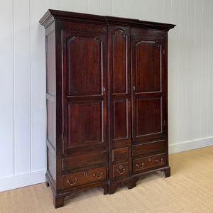 A Beautiful English 18th Century Georgian Oak Tack Cupboard