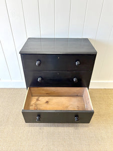 An Ebonized English Pine Chest of Drawers Dresser c1890