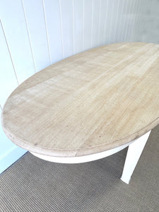 An Antique English Oak Oval 7ft Dining Table