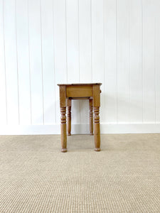 A Low English Country Pine Console Table