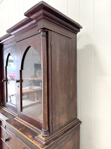 A Scottish Mahogany Breakfront Library or Dining Room Cabinet c1840