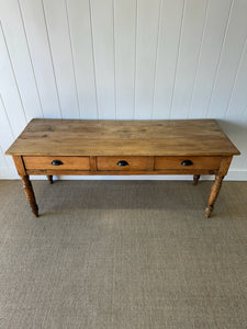 An Antique English Server or Console Table with Cup Handles