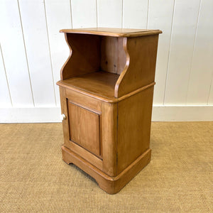 A Charming Pine Nightstand c1890 with Open Top