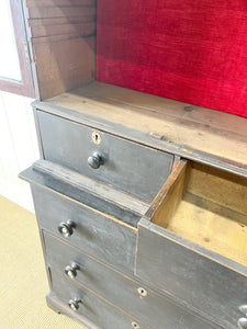 An Early 19th Century Tall but Narrow Ebonized English Bookcase