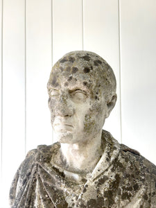 A Stately English Garden Bust of Caesar