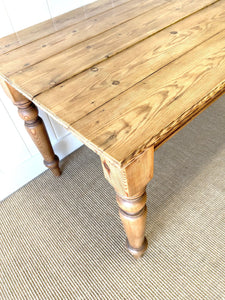 An Antique English Country Pine 6ft Dining Table