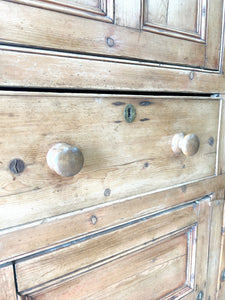 A Very Good Early 19th Century Irish Pine Linen Press Cupboard