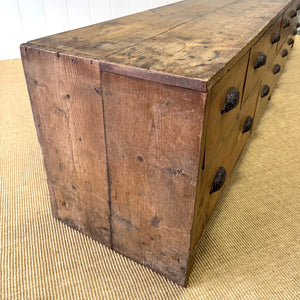 A Large Antique English Bank of Drawers Sideboard or Server c1890