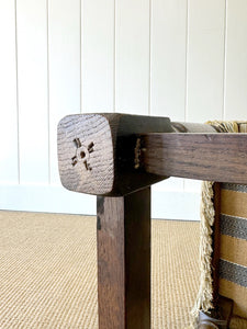 An Antique English Oak Foot Stool