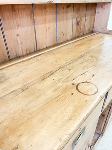 A 19th Century English Pine Dresser or Hutch