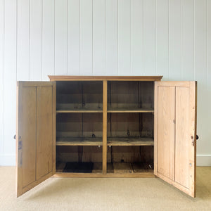 An Antique English Pine Pantry Cupboard