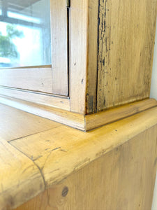 A 19th Century English Pine Bookcase Cabinet or Hutch