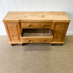 A Pine Antique English Sideboard c1890