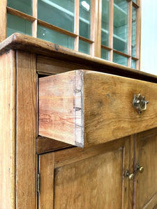 A 19th Century English Pine Bookcase Cabinet or Hutch