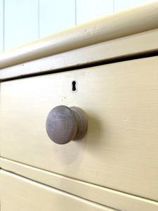 An Antique English Painted Pine Chest of Drawers Dresser c1890