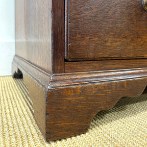 A English Georgian Chest of Drawers with Swan Neck Hardware