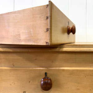 A Small Antique English Pine Chest of Drawers Dresser c1890