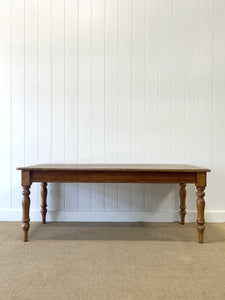 An Antique English Country Pine 6.5ft Dining Table