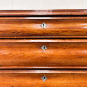 A 19th Century Biedermeier Pitch Pine Chest of Drawers