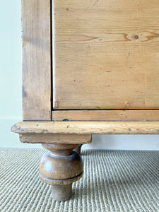 A 19th Century English Pine Bookcase Cabinet or Hutch